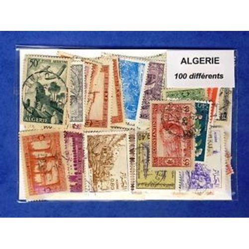 Algerie 100 Timbres Differents Obliteres