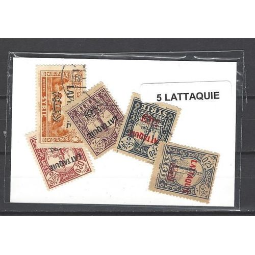 Lattaquie 5 Timbres Differents Obliteres