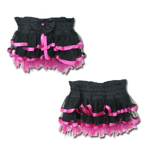 Jupe Gothique Volants Mignonne Dentelles Noire Rubans Froufrous Noeud Papillon. Rubans Coloris Noir, Rose, Écru Ou Blanc. Black Sugar Paris Déguisement Cosplay Manga Mode Lolita Et Gothique