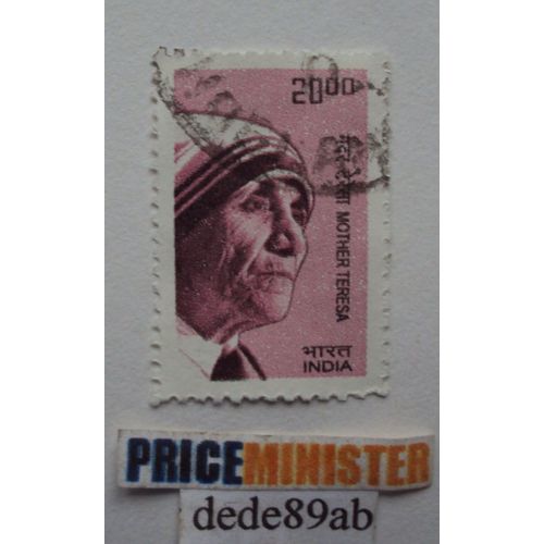 Inde..  20.00 India Mother Térésa (Mère Thérèsa) . Oblitéré Used Stamp .