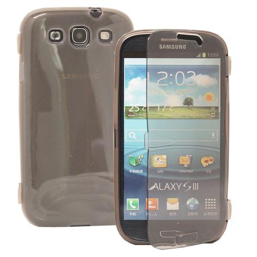 Coque Silicone Pour Samsung Galaxy S3 I9300 4.8" Gel Livre Rabat - Gris