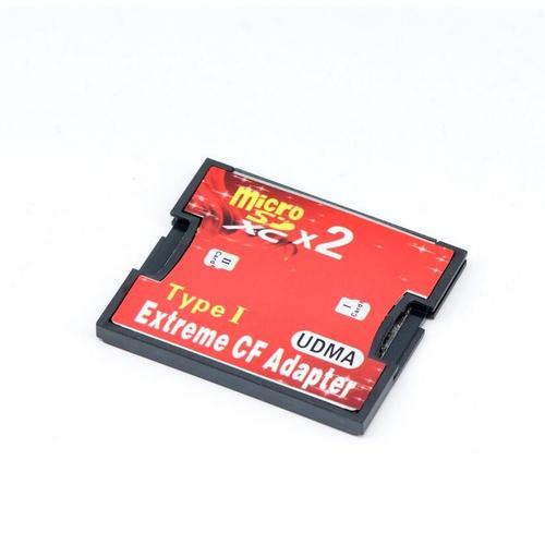 QUMOX Dual Port Micro SD/SDXC TF A Compact Flash CF Type I Memoire Carte  Adaptateur