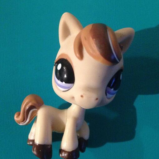 Figurine Littlest Pet Shop Cheval - Modèle #1605, Occasion, Marque Hasbro