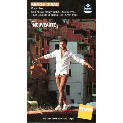 Plv Cartonnée Rigide 14x25cm Kendji Girac Ensemble Magasins Fnac