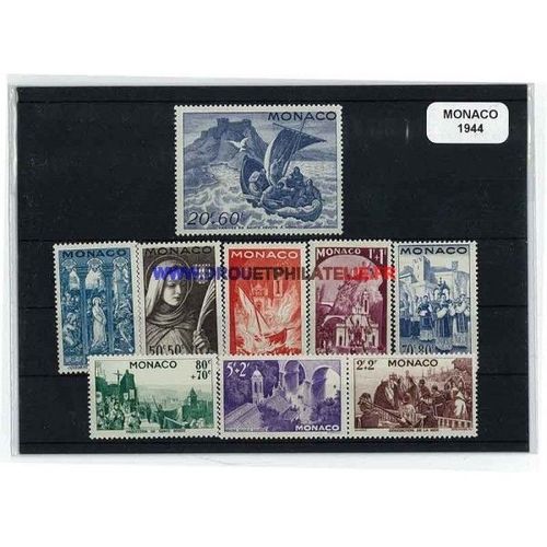 Monaco 1944 Annee Complete Neuve **