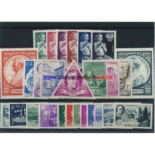 Monaco 1946 Annee Complete Neuve **
