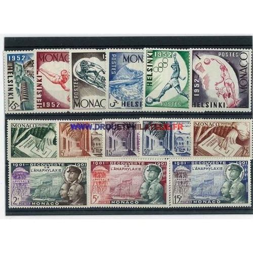 Monaco 1952/1953  Annee Complete Neuve **