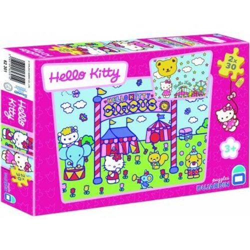 Puzzle Enfant Hello Kitty Circus 2x30 Pièces - Dujardin - 62301b