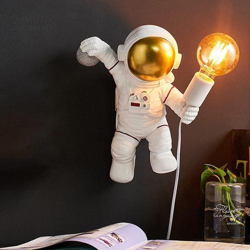 Lampe Applique Enfant Avec Interrupteur Et Prise, Applique Astronaute Moderne F Goodnice