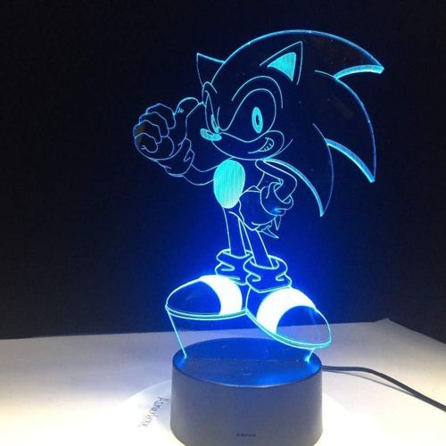 Lampe Sonic Le Hérisson 3d Led Lampe De Table Veilleuse Lampe De Lecture Enfants Cadeau Us Goodnice