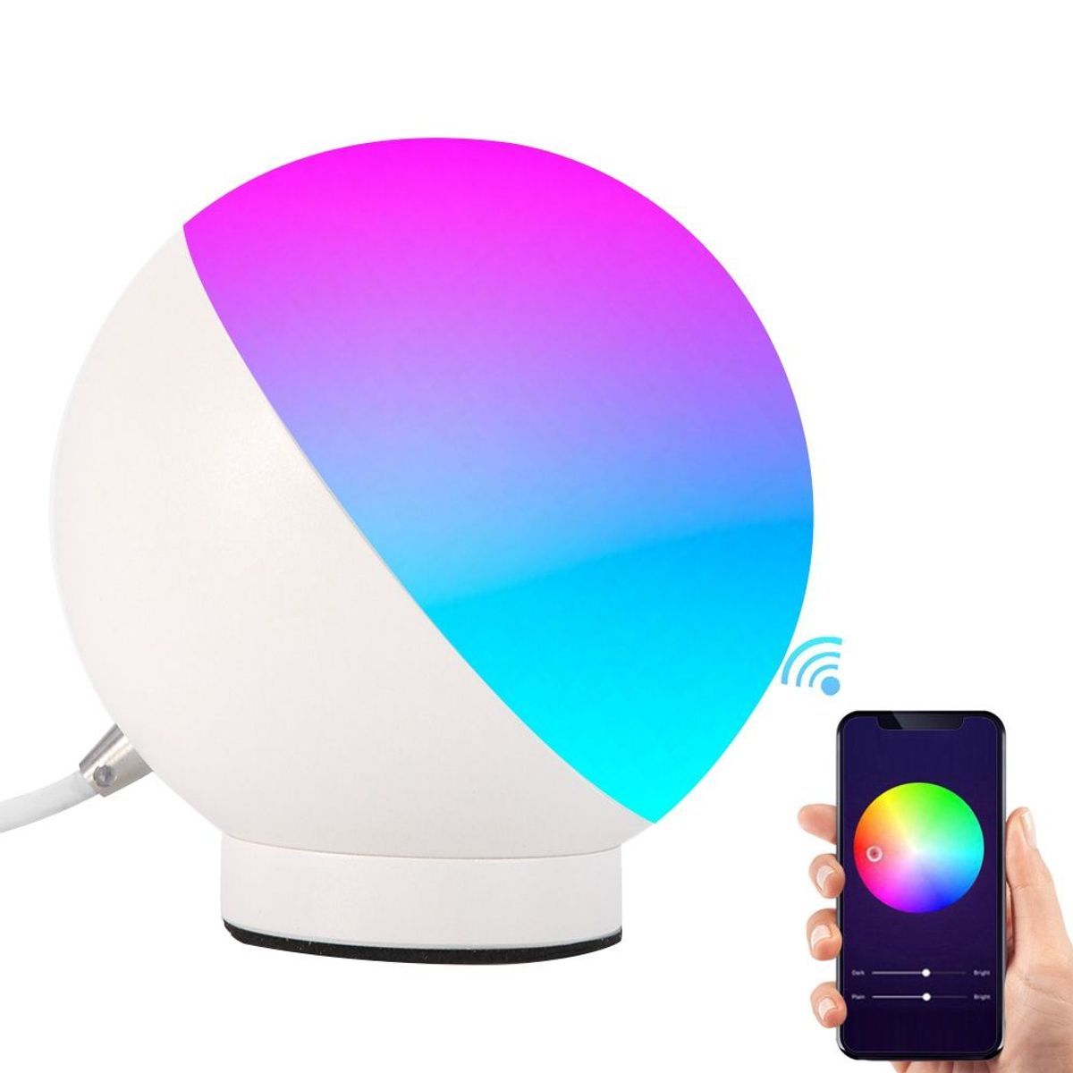 Lampe De Table Led Wifi Smart Rgbw, Commande Vocale, 100-264... - 2