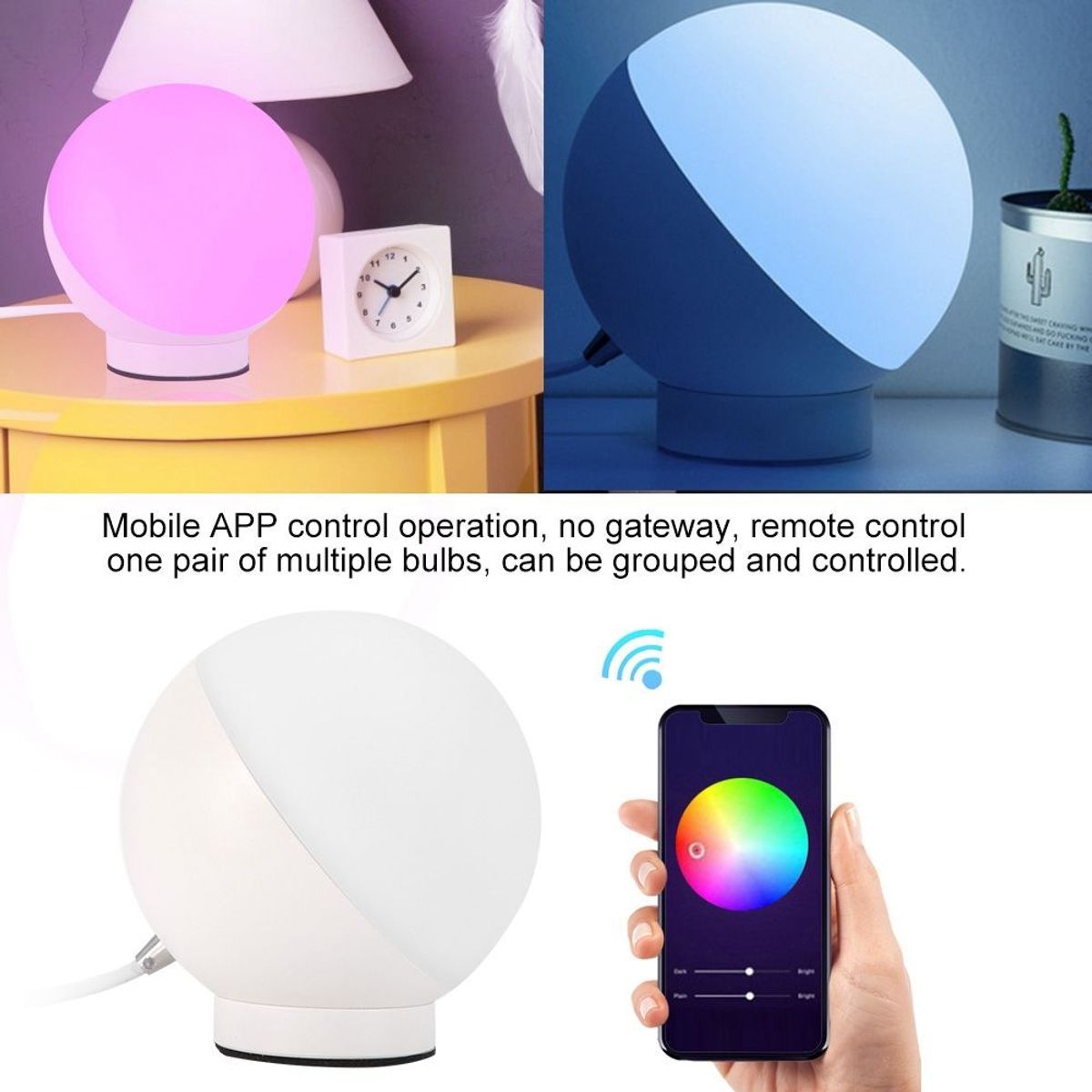 Lampe De Table Led Wifi Smart Rgbw, Commande Vocale, 100-264... - 7