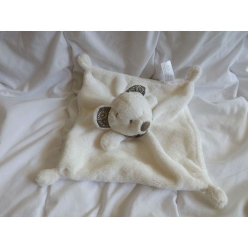 Doudou  Ours Blanc Foulard  Marron