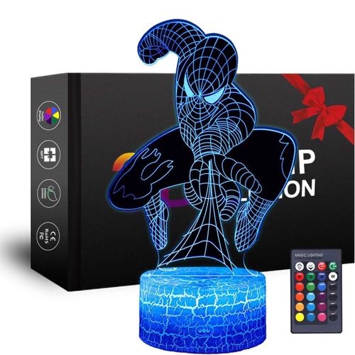 Veilleuse 3d Super-Héros Spiderman, Jouets Pour Garçons Goodnice
