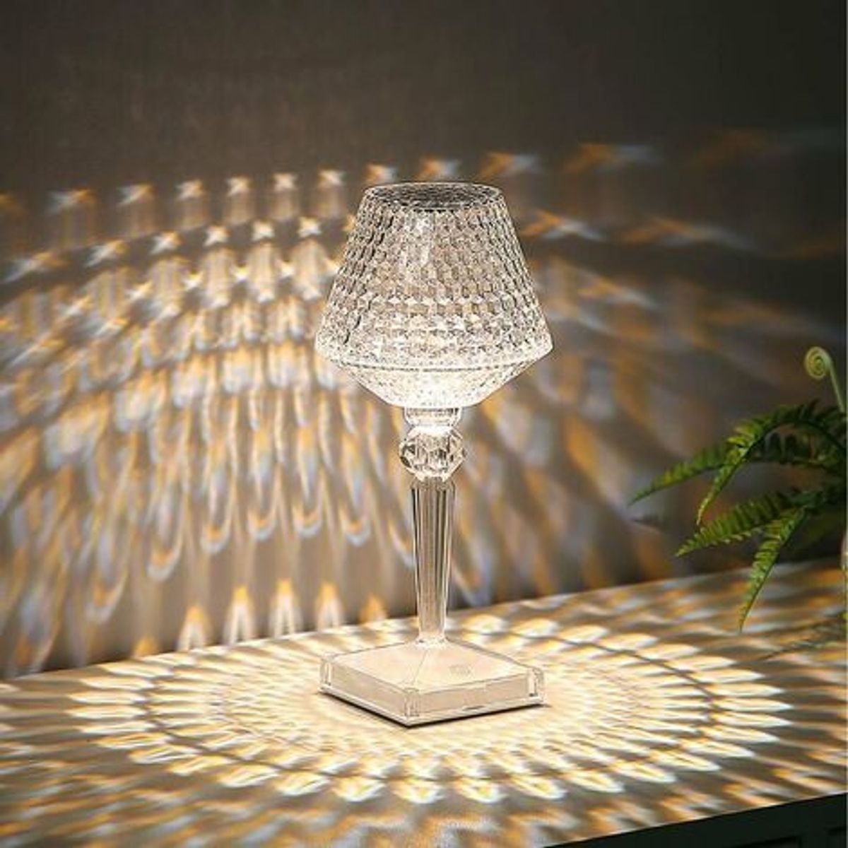 Lampe De Chevet Crystal Touch, Lampe De Table Dimmable Goodn...