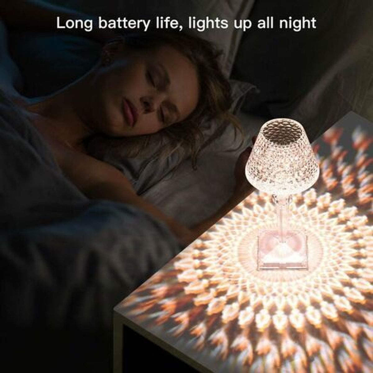 Lampe De Chevet Crystal Touch, Lampe De Table Dimmable Goodn... - 5