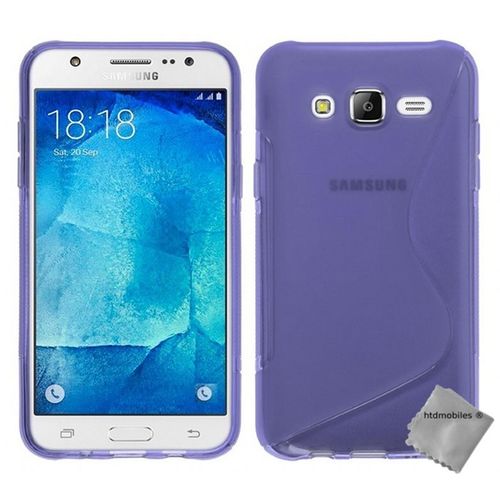 Housse Etui Coque Pochette Silicone Gel Fine Pour Samsung Galaxy J5 (2016) + Verre Trempe - Mauve