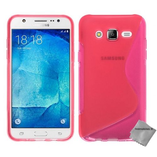 Housse Etui Coque Pochette Silicone Gel Fine Pour Samsung Galaxy J5 (2016) + Film Ecran - Rose