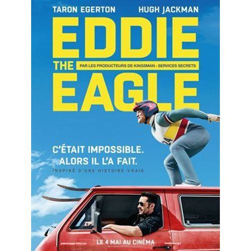 Eddie The Eagle -Véritable Affiche De Cinéma Pliée -Format 40x60 Cm -De Dexter Fletcher Avec Taron Egerton, Hugh Jackman, Christopher Walken, Tim Mcinnerny, Keith Allen, Jo Hartley, Iris Berben - 2016