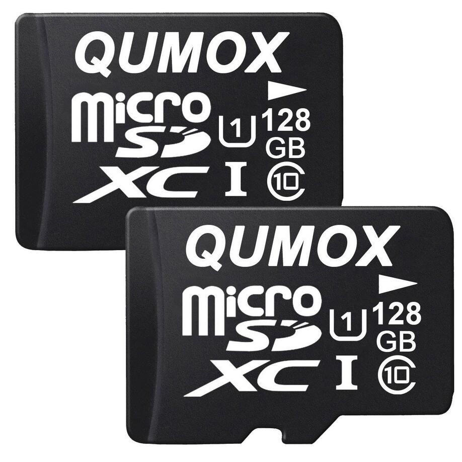 2 PCS QUMOX 128 Go Micro SD SDXC UHS-I - Classe 10