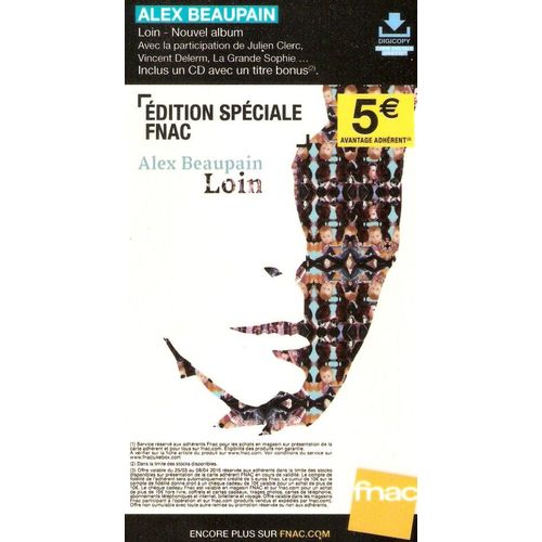 Plv Cartonnée Rigide 14x25cm Alex Beaupain Loin Magasins Fnac