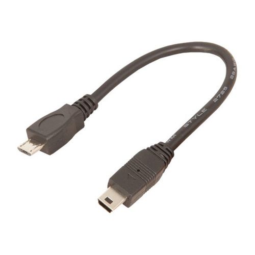 Urban Factory Cable Mini USB Male to Micro USB - 15cm Black (retail packaging) - Adaptateur USB - mini USB type B (M) pour Micro-USB de type B (M) - 15 cm - noir