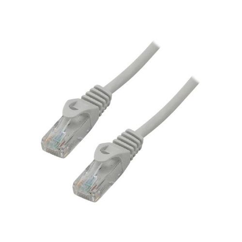 MCL Samar - Cordon de raccordement - RJ-45 (M) pour RJ-45 (M) - 10 m - UTP - CAT 6 - moulé, sans crochet, bloqué - gris