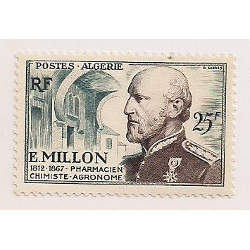 Algérie- 1 Timbre Neuf Avec Trace De Charnière- Dr E. Millon, Pharmacien, Chimiste Et Agronome