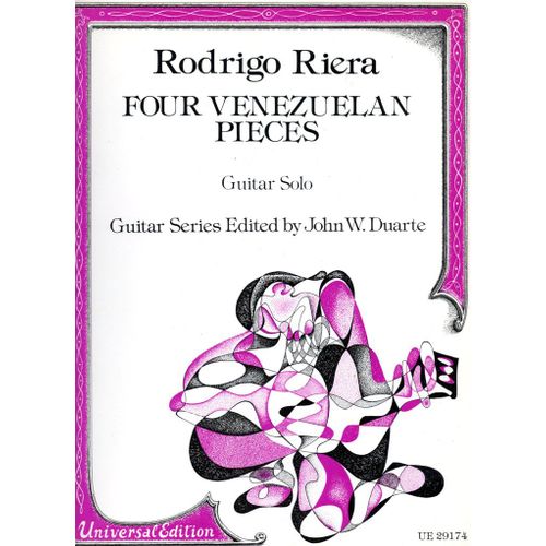Rodrigo Riera Four Venezuelian Pieces Pour Guitare