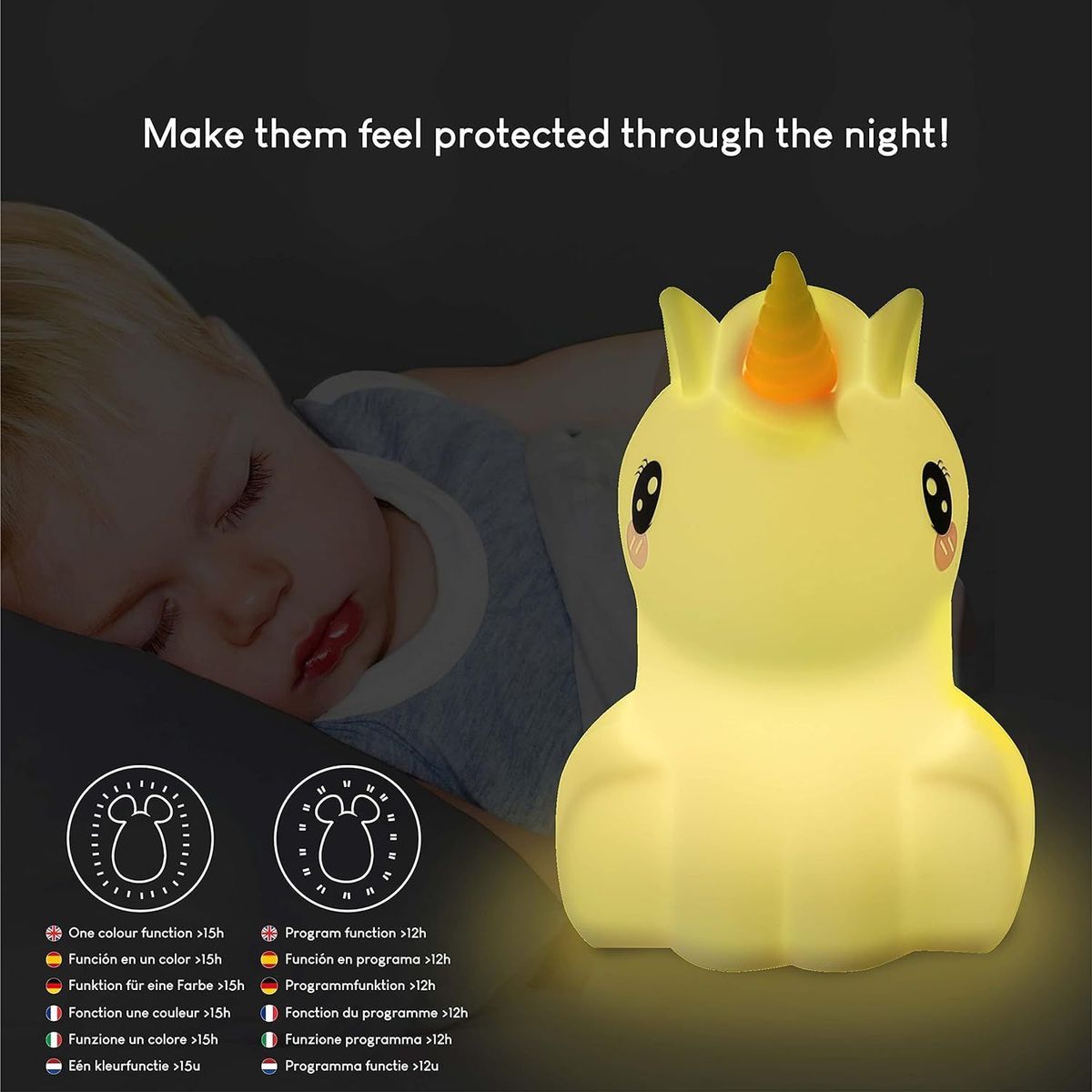 Veilleuse Enfant Avec T�l�commande, Commande Tactile 16 Good... - 5