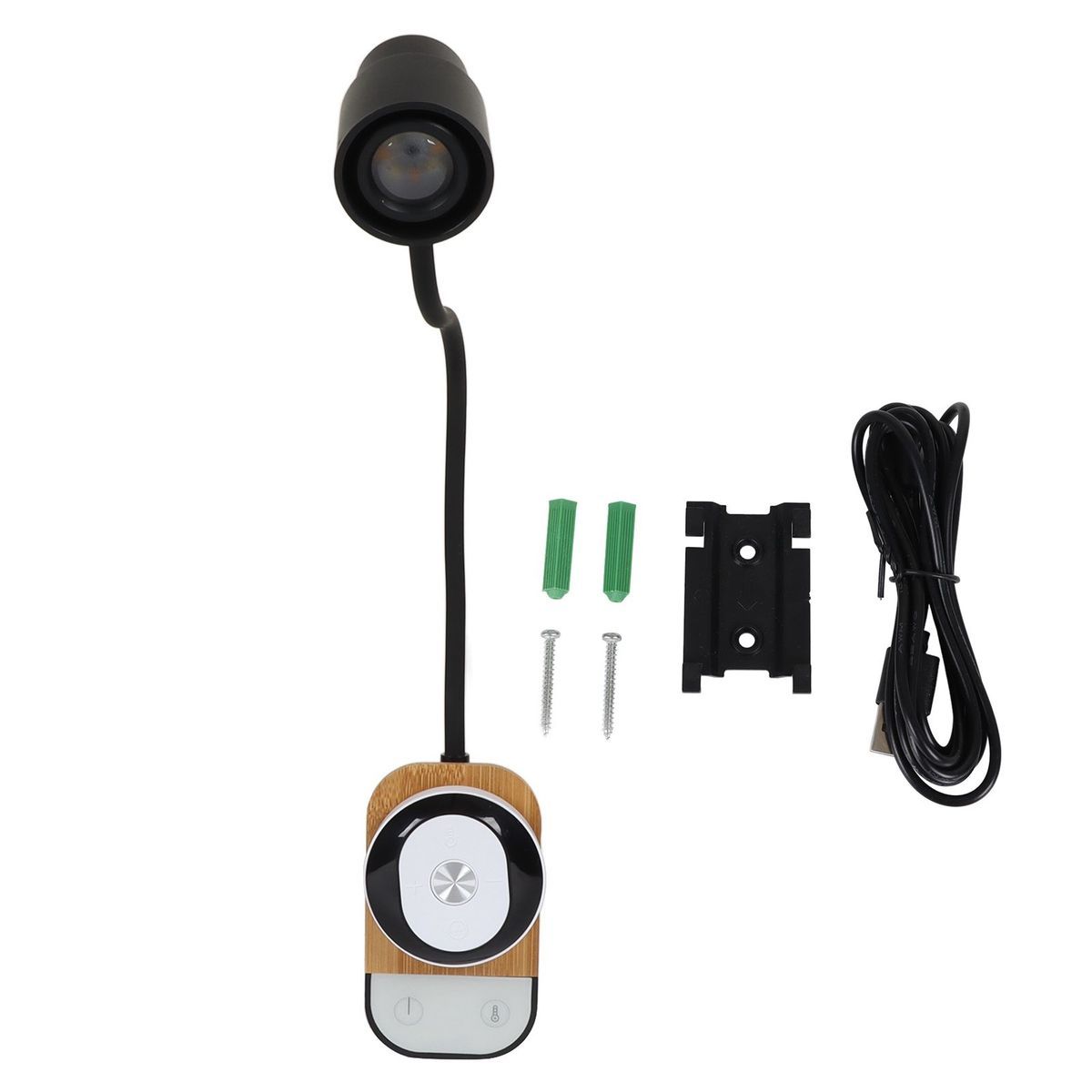 Applique Murale Led Noire, Dimmable, Avec T�l�commande Goodn...