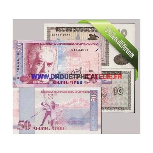 Armenie 5 Billets Differents