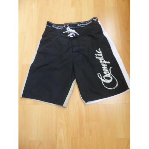 Short De Bain Complices Noir Et Blanc - 12 Ans