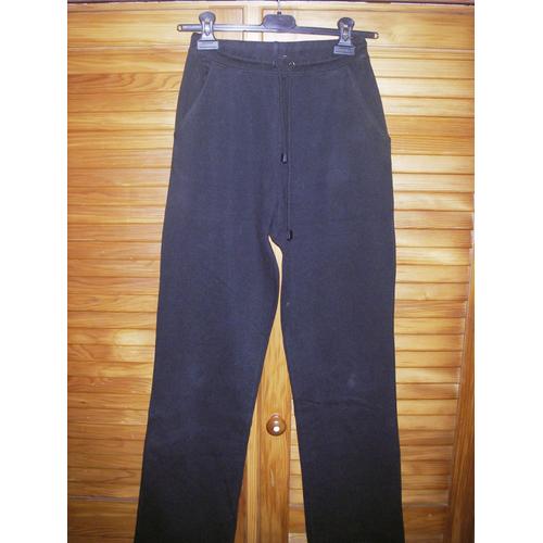 Pantalon Détente De Marque  R ,50% Coton ,50% Acrylique ,Taille 34/36 ,De Couleur  Noire ,2 Poches En Biais Sur Les Cotés ,Lacet De Serrage À La Taille . 