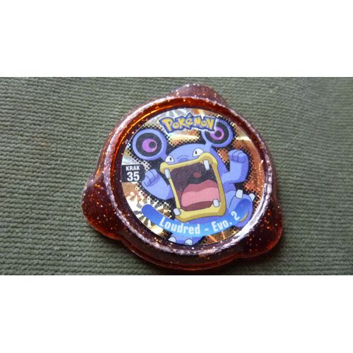 Kraks Panini Pokemon = Krak N° 35 Loudred - Evo . 2 (Année 2005), Au Support Marron