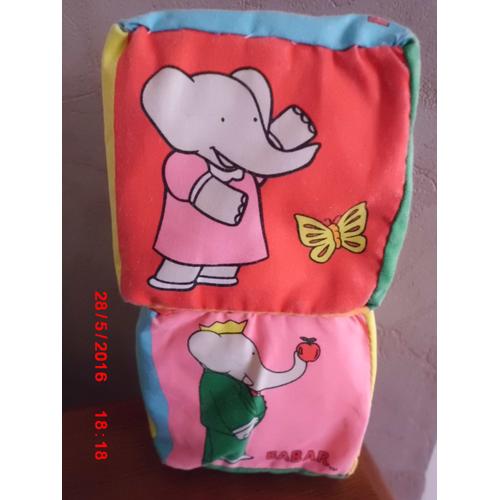 2 Cubes  En Tissu Babar