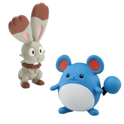 Pokemon Pack 2 Mini Figurines 5 Cm Wave 6 Bunnelby Vs Marrill