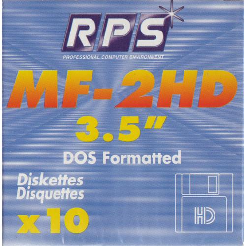 RPS 10 disquettes 3,5" MF-2HD 1.44MB DOS Formatted
