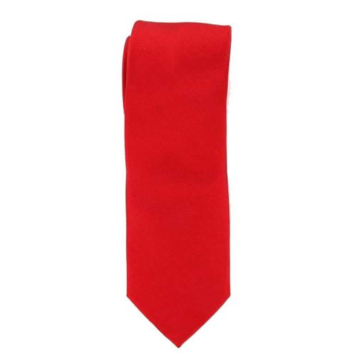 Cotton Park - Cravate 100% Rouge Vermillon - Homme