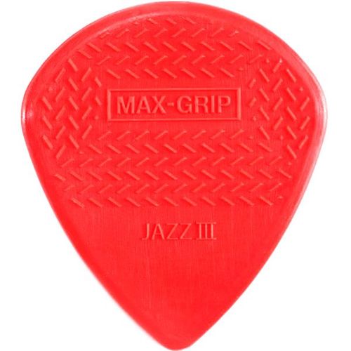 Dunlop Max Grip Jazz Iii Red Nylon Lot De 6 Médiators Pour Guitare