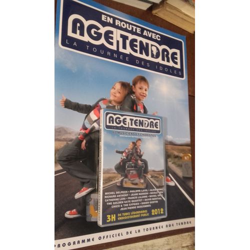 "Age Tendre La Tournee Des Idoles"  Saison 7 (2012)  Dvd + Programme Officiel De La Tournee "En Route Avec Age Tendre"