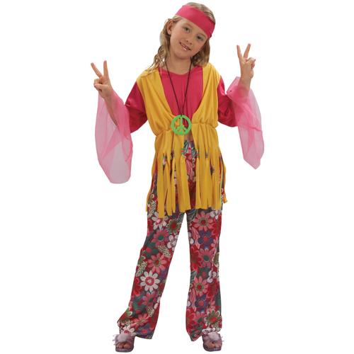 Déguisement Hippie Muticolore Fille - 14309 - 4 À 6 Ans - Port 0¿