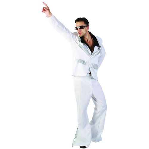 Déguisement Disco Homme Blanc Et Argent - 59492 - Medium - Port 0¿