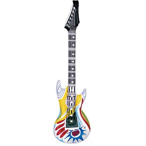 Guitare Rock Gonflable Bariolée - 31652 - Taille Unique - Port 0¿