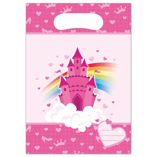 6 Sacs Cadeaux Château Plastique - 154012 - Taille Unique - Port 0¿