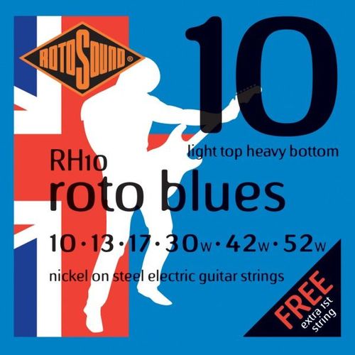 Rotosound Rh10 Roto Blues Cordes Pour Guitare Électrique 10-52