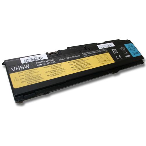 vhbw Li-Ion Batterie 3600mAh (10.8V) pour Notebook Lenovo ThinkPad X301 (13.3" Widescreen), X301 2774, X301 2776, X301 2777 comme 43R1965.