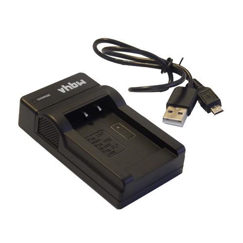 vhbw chargeur Micro USB avec câble pour caméra Panasonic Lumix DMC-FS20, DMC-FS3, DMC-FS5, DMC-FX01, DMC-FX07, DMC-FX10, DMC-FX100, DMC-FX12