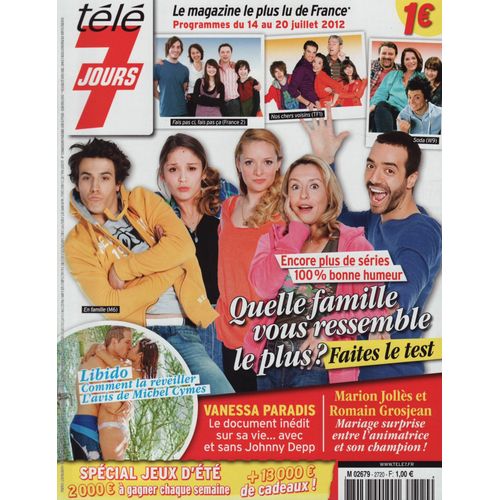 Télé 7 Jours / 09-07-2012 N°2720 : Andrew Garfield (1p) - Natasha St Pier (1p) - Mick Jagger (1p)