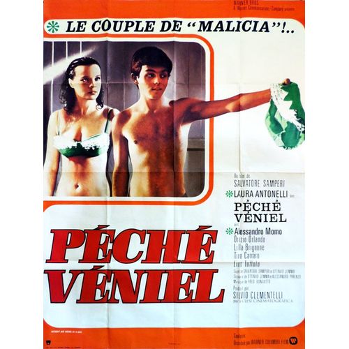 Péché Véniel (Peccato Veniale. Lovers And Other Relatives) - Véritable Affiche De Cinéma Pliée - Format 120x160 Cm - De Salvatore Samperi Avec Laura Antonelli, Alessandro Momo, Orazio Orlando - 1974 #